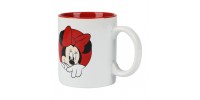 Tasse  Minnie Mouse 16oz en céramique rouge et blanche